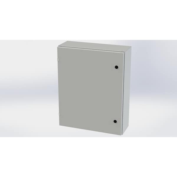 1/4 Turn Latch Electrical Enclosures, 30 in H, 8 in D, 24 in W, NEMA 3R, 4, 12, 13, Carbon Steel